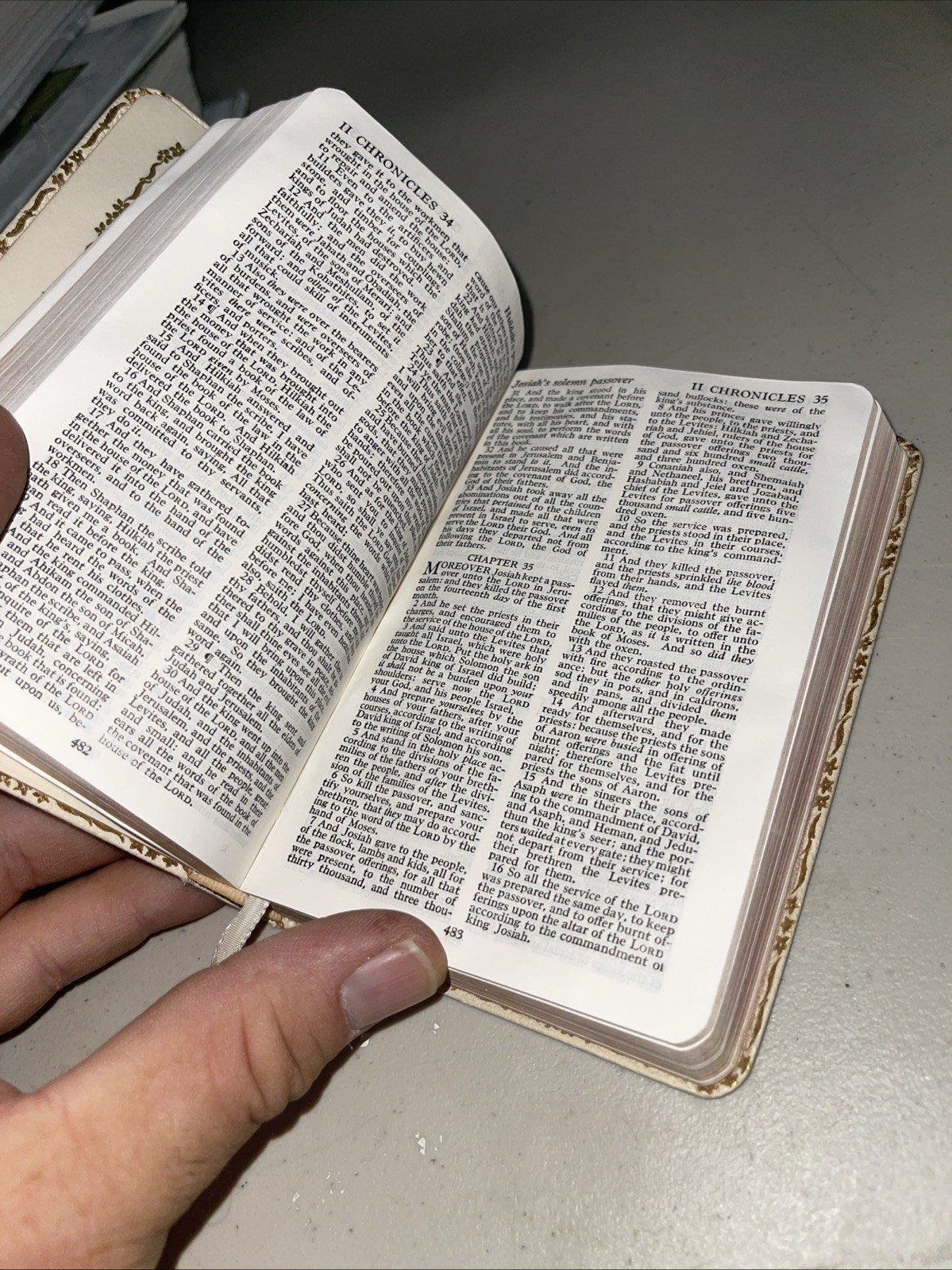 Vintage Wedding Bible KJV Unused Harper Printed In England 1950-60? 3.75” X 5.5”