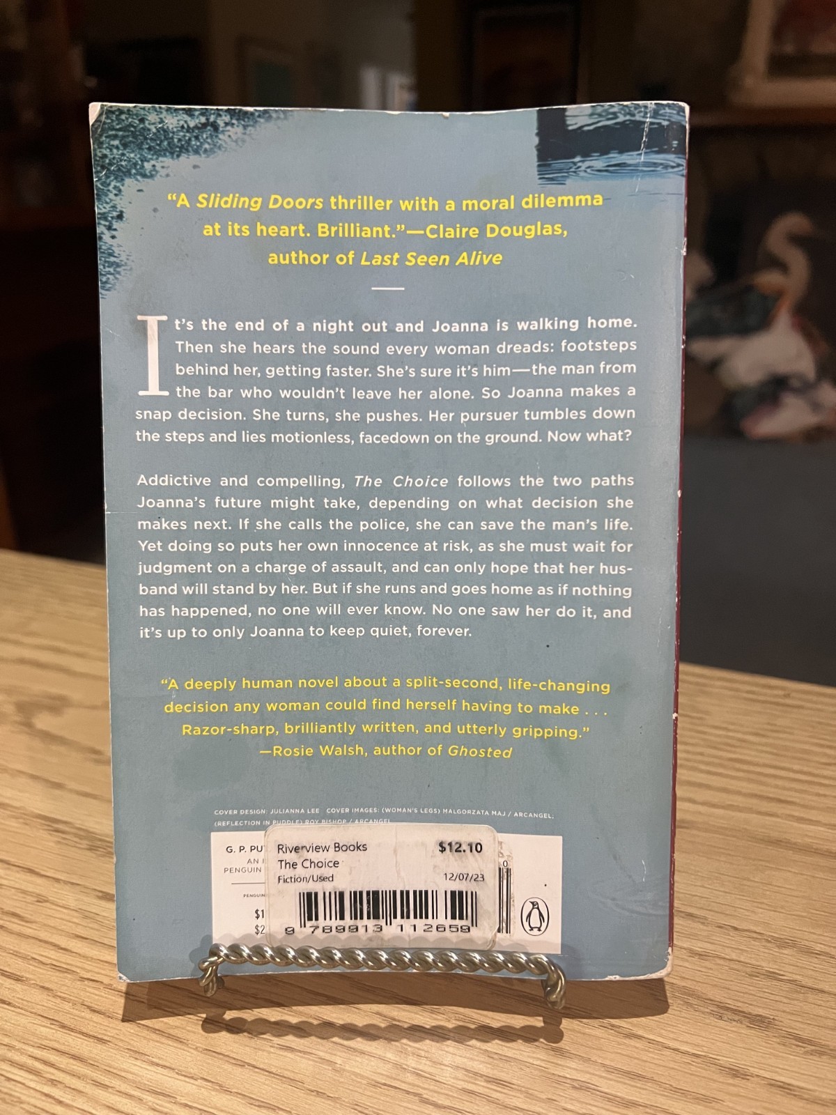 The Choice by Gillian McAllister Paperback Book Novel 2020