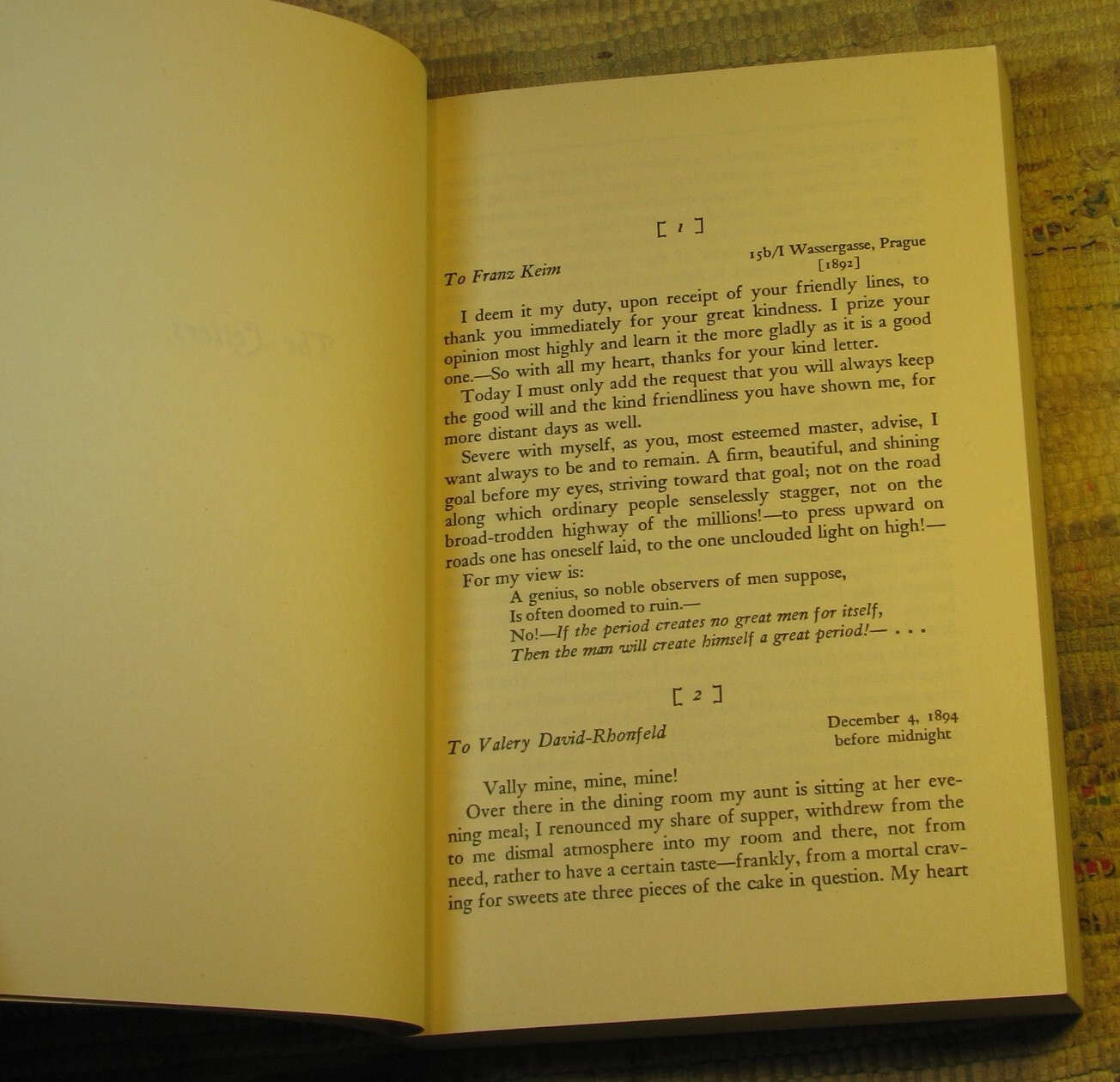 LETTERS OF RAINER MARIA RILKE 1892-1910 & 1910-1926 ©1972 Norton Library Paperba