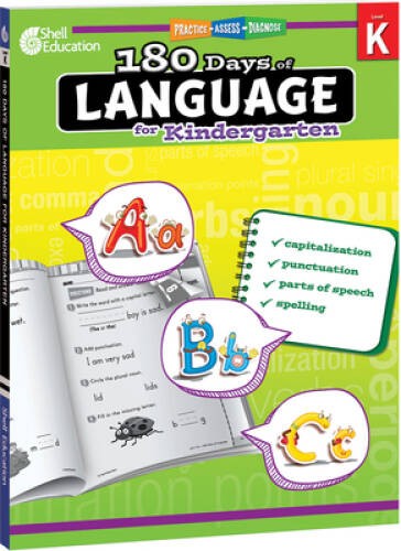 180 Days of Language for Kindergarten (180 Days of Practice) – Paperback – GOOD