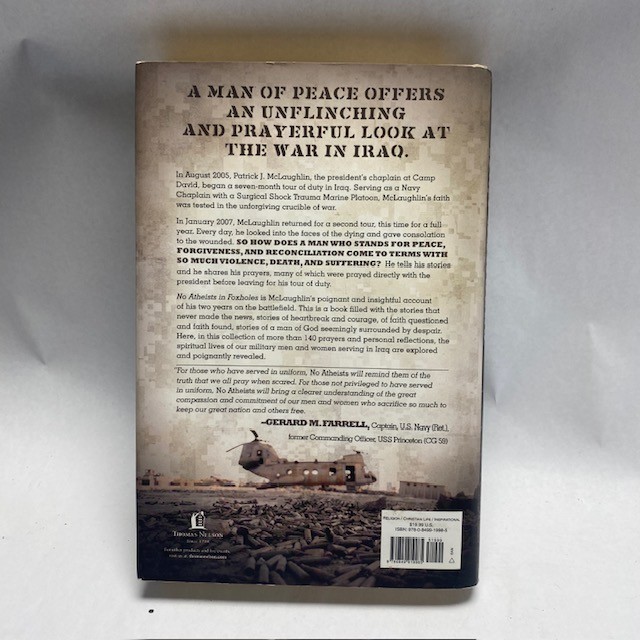 No Atheists in Foxholes Patrick McLaughlin 2008 Hardcover Dust Jacket
