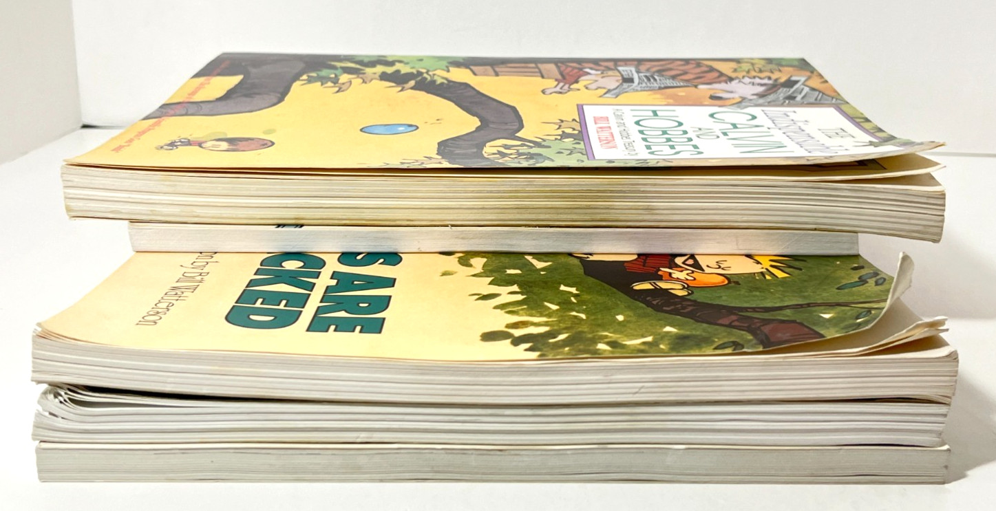 LOT 5 Calvin and Hobbs Softcover Books Bill Watterson Good Condition 1991-1996