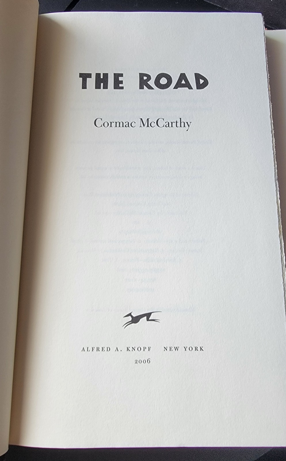 The Road 1st Edition 1st Print HC Cormac McCarthy First/First Hardcover with DJ