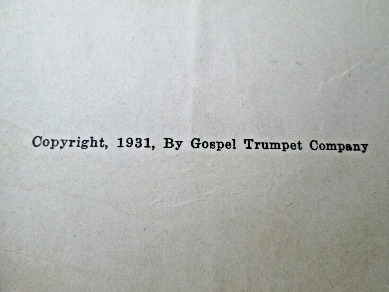 VTG 1931 Sunday School Hymns and Songs A Warner Press Publication Paperback