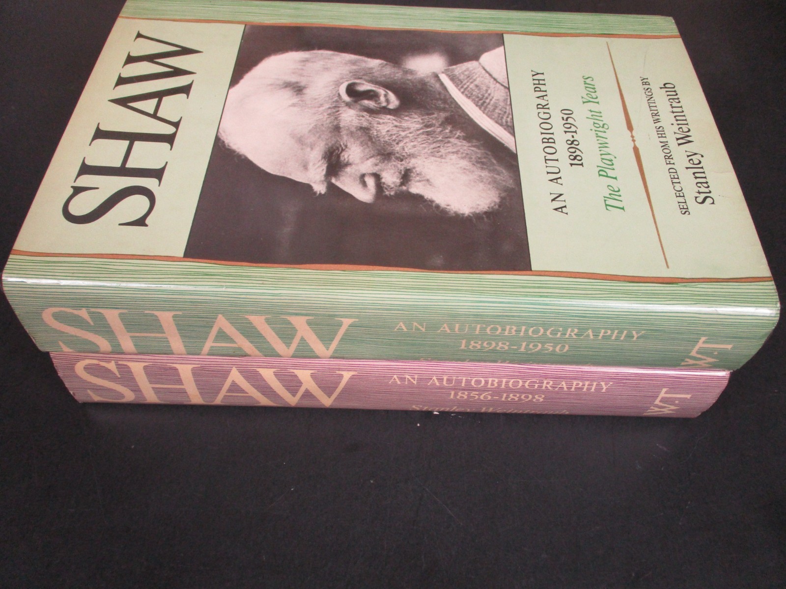 Shaw An Autobiography 2 Volumes 1898-1950 Playwright 1856-1898 Weintraub HCDJ VG