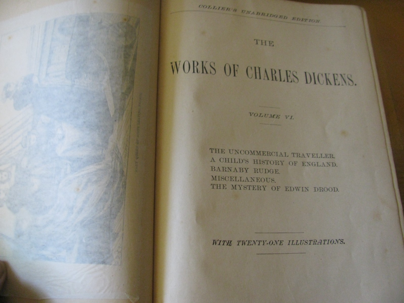 WORKS OF CHARLES DICKENS VOLUME VI COLLIER’S UNABRIDGED EDITION HC BOOK NICE CND