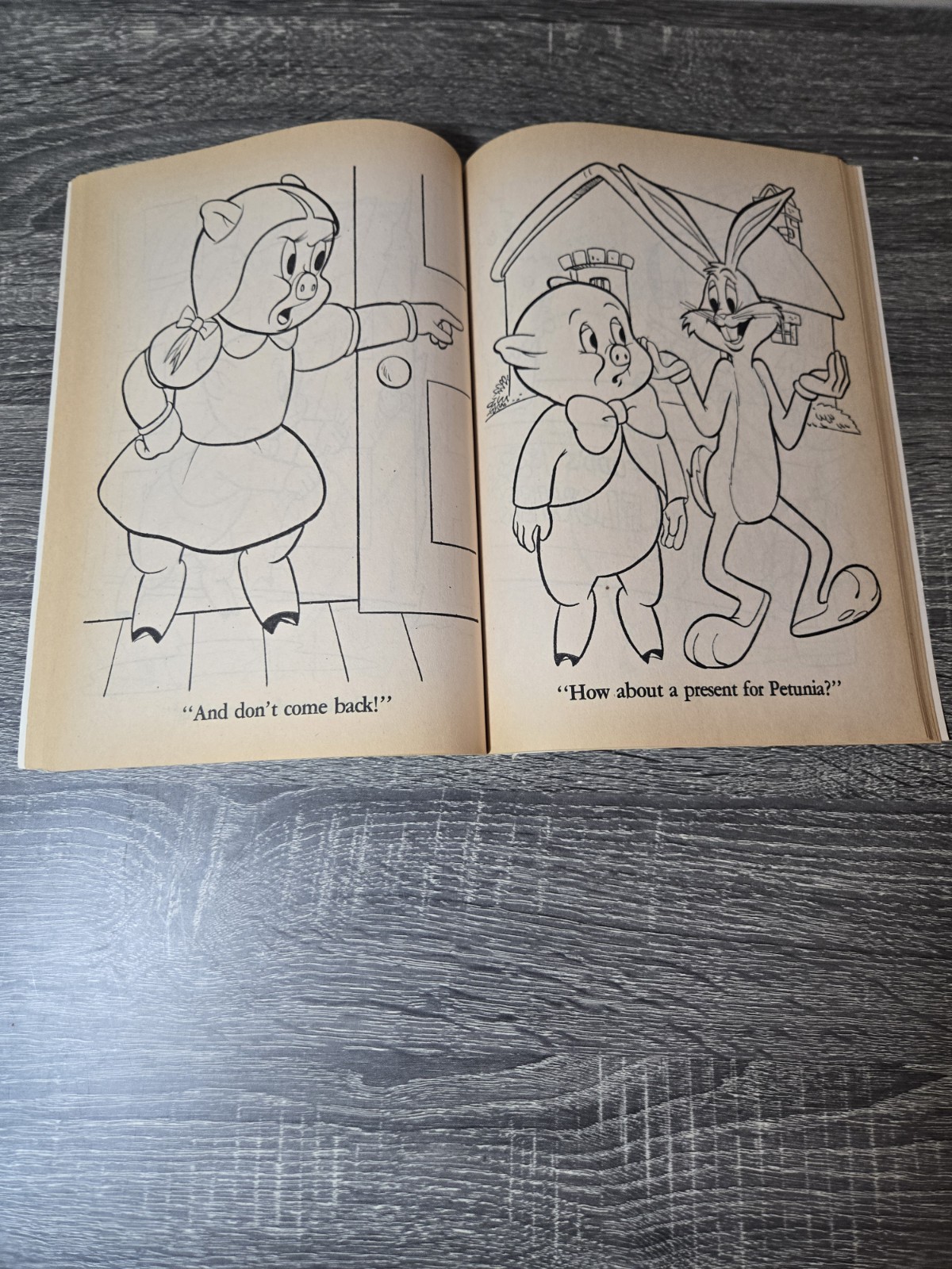 Vintage 1987 Looney Tunes Giant Coloring Book Golden Book Bugs Bunny Daffy