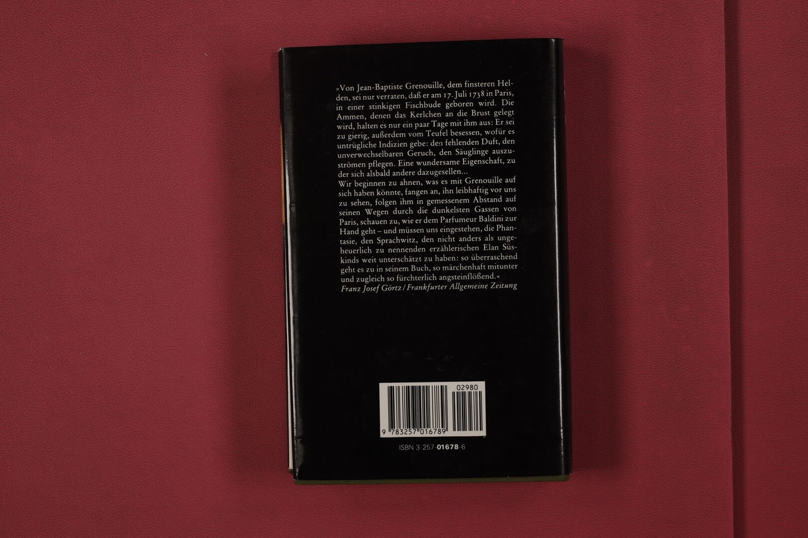 327295 Patrick Süskind DAS PARFUM DIOGENES Die Geschichte eines Mörders HC