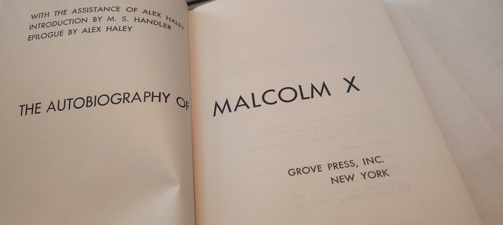 The Autobiography of Malcom X book 10th Printing 1965 grove press HC w/ DJ