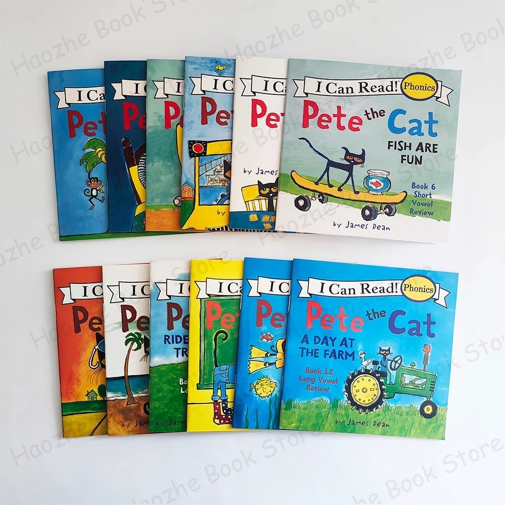 Pete the Cat I Can Read Phonics Kids Decodable Books Lot 12-USA