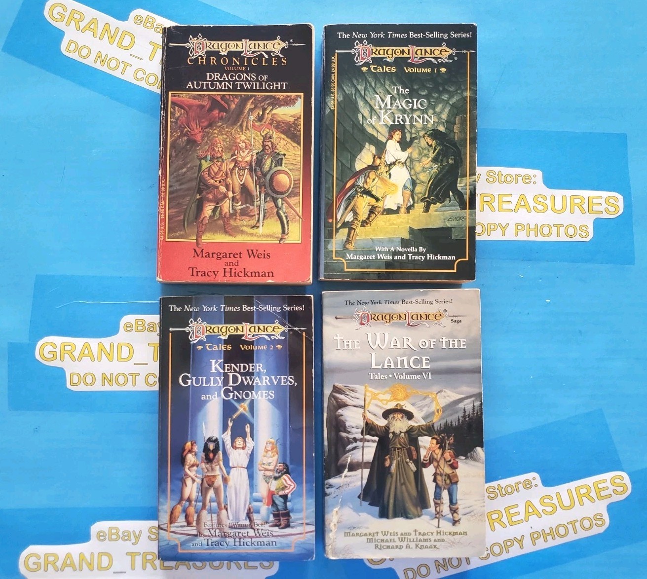 LOT OF 11 *VINTAGE* DRAGONLANCE PAPERBACK BOOKS 1984-2000 tsr d&d Dragons Used
