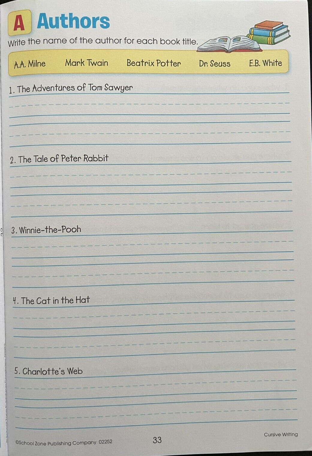 Beginning cursive writing practice handwriting book workbooks for Kids Grade 3 4