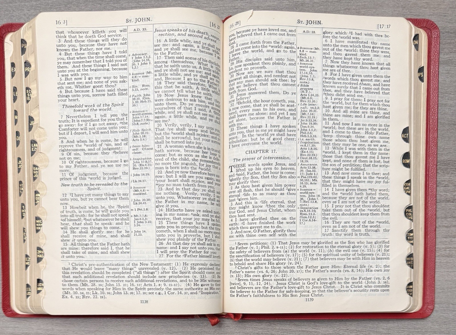 Oxford KJV Scofield Reference Bible 1945 Red Hand Grained MOROCCO Leather 187X