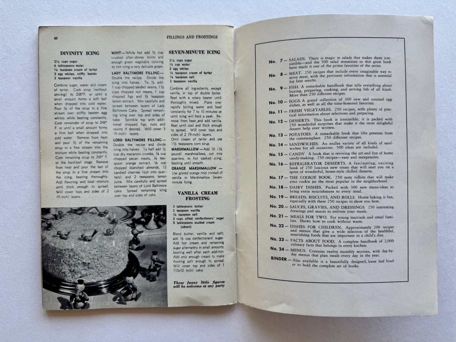 1954 250 Classic Cake Recipes Booklet Pages 1-48 Illustrated