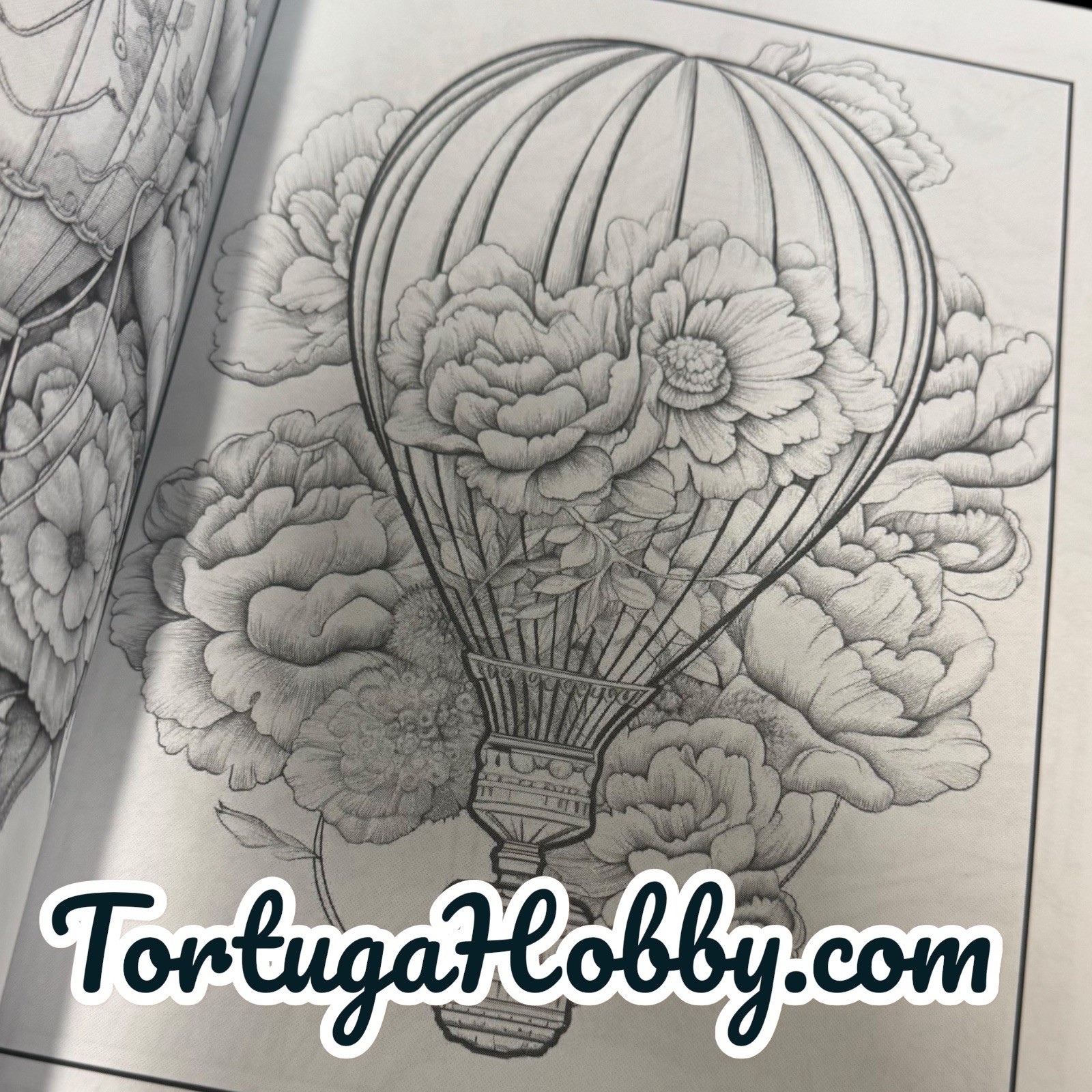 Hot Air Balloons & Boquets – Coloring Book. 100+ Pages.