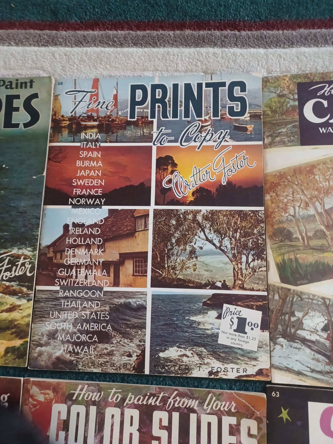 Lot of 10 Vintage WALTER T FOSTER Publication Trees Colors Abstract Landscapes