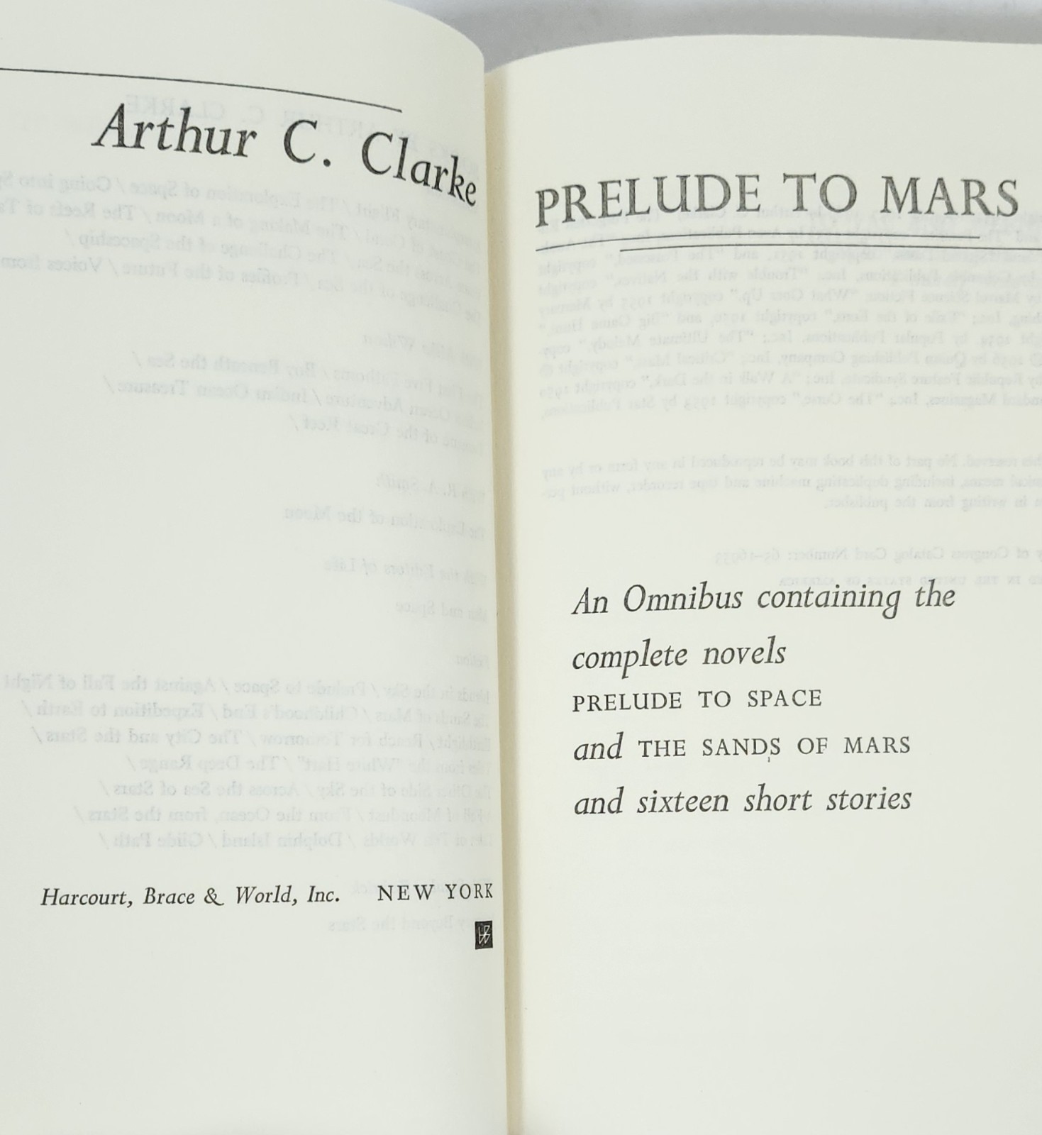Arthur C. Clarke Book Lot-3 Sci-Fi Bks-Imperial Earth/Prelude to Mars..1970s HC