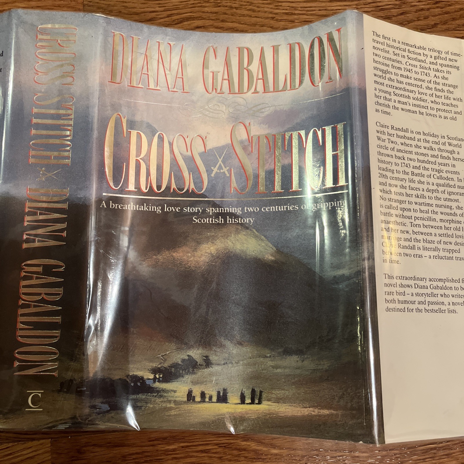 Diana Gabaldon Flat Signed Cross Stitch 1 of 2000 (Outlander Book One, 1991 UK)