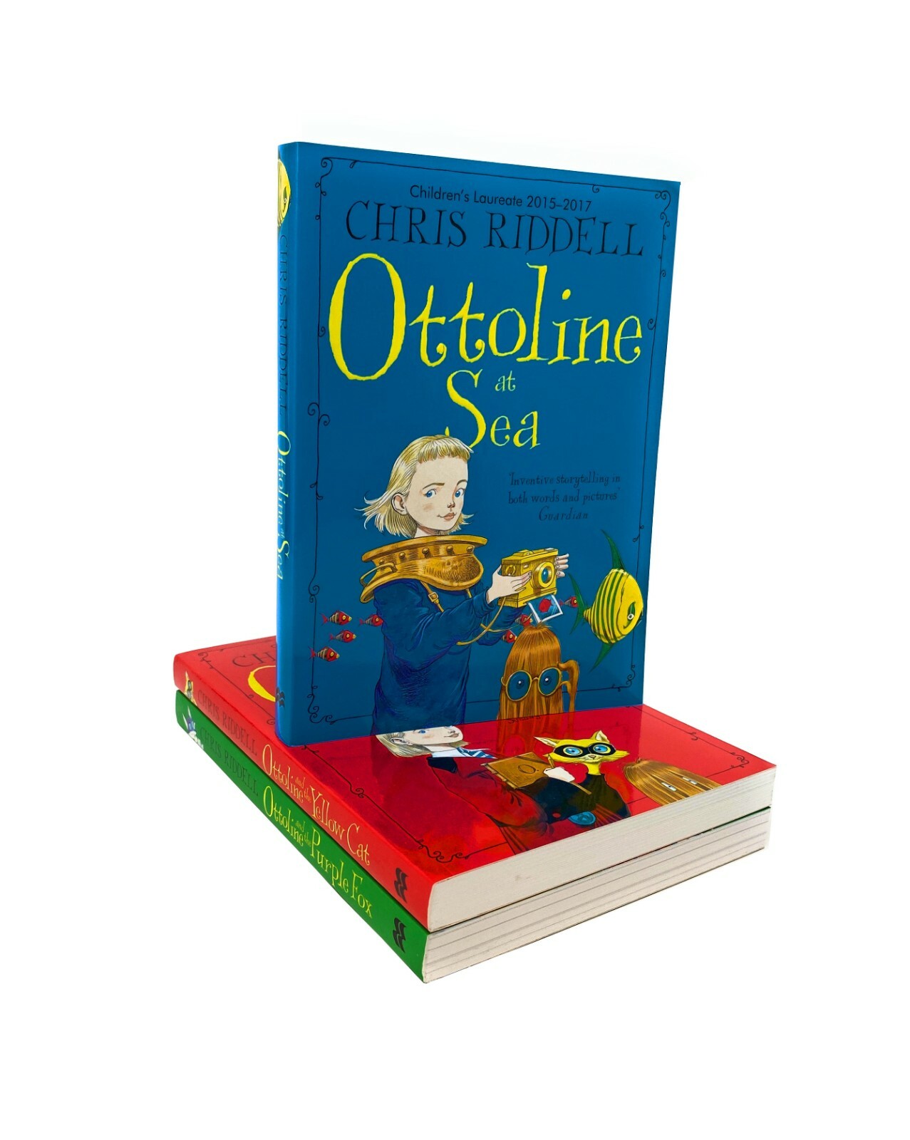 Ottoline Series 3 Books Children Collection Paperback Set By Chris Riddell