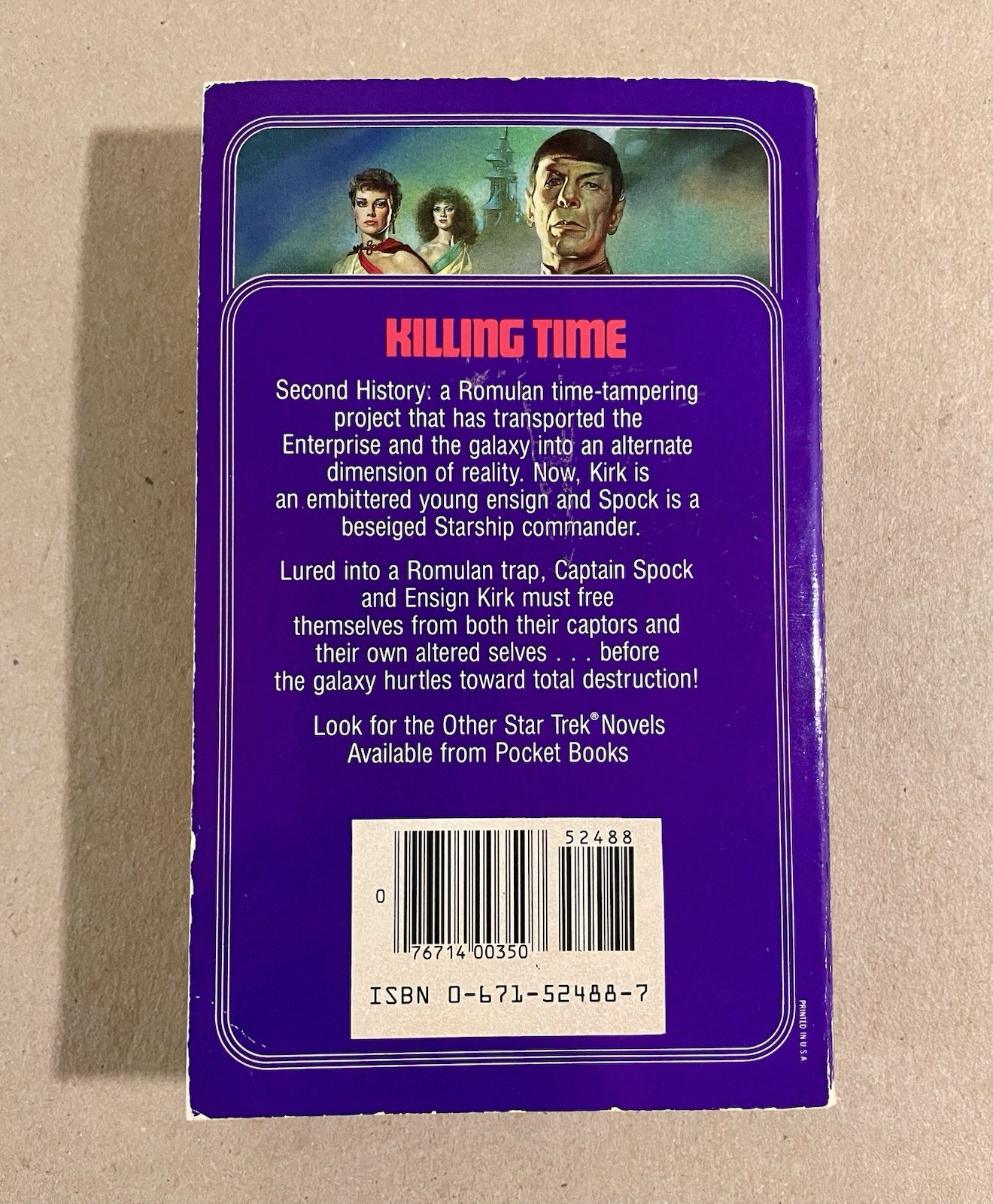 A Star Trek Novel: Killing Time, Della Van Hise, (1985, PB) 1ST PRINTING