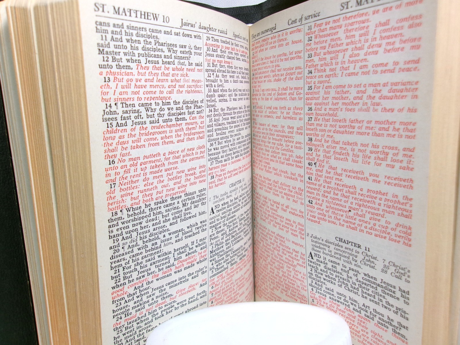 1940’s-50’s Vintage Bible, Red Letter Edition, King James, Very Good – – (S)