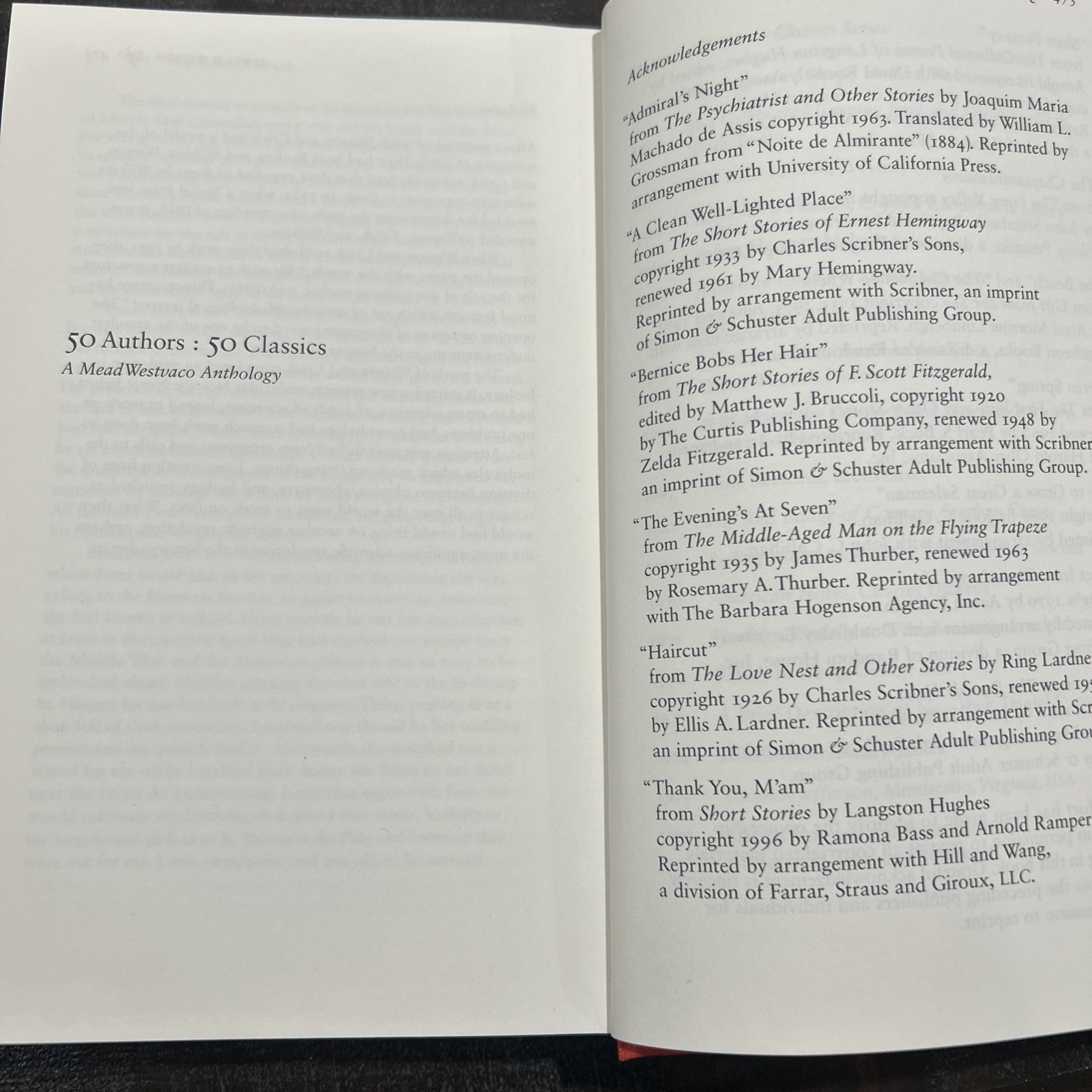 A MeadWestvaco Anthology 50 Books – 50 Authors : Private Publication (2007)
