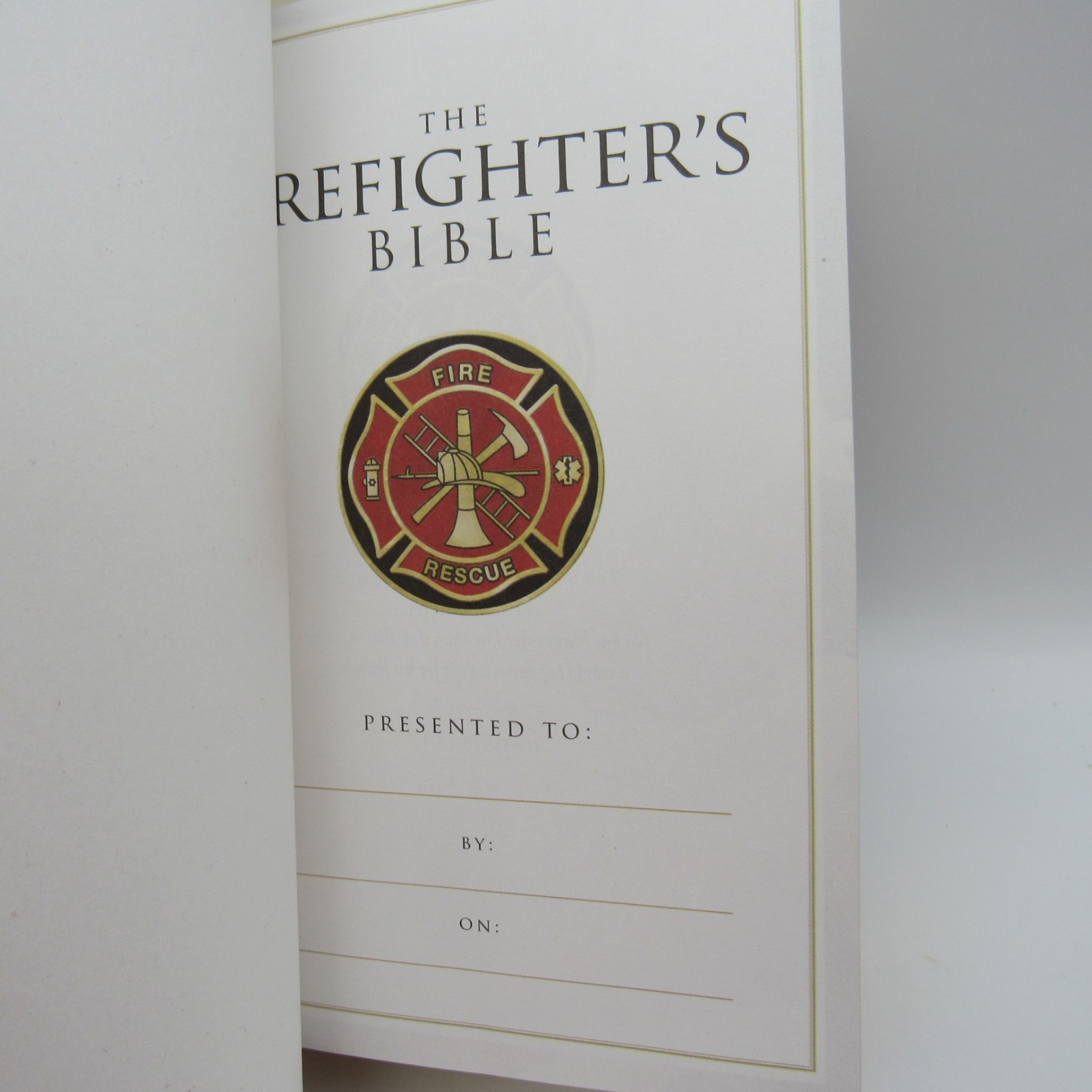 HCSB Firefighter’s Bible Burgundy Soft Simulated Leather Red Letter *READ*