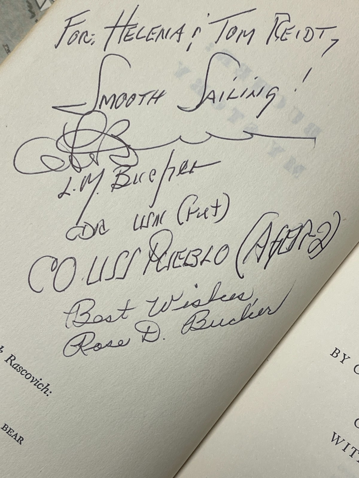 SIGNED / LLOYD M ‘PETE’ BUCHER MY STORY / USN Captain USS Pueblo 1st Print+ More