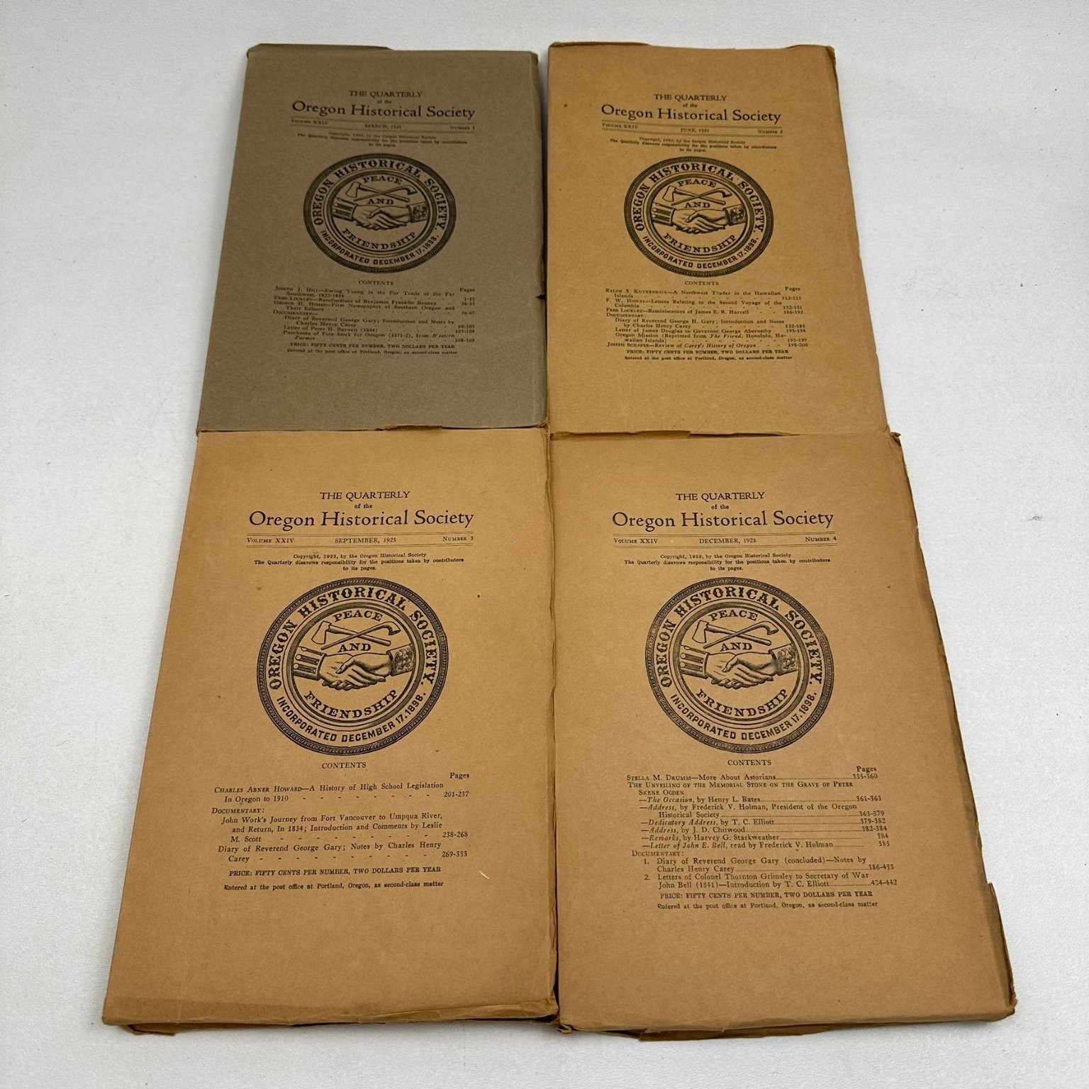 Oregon Historical Society Quarterly 1917-1924 PNW History Journals 32 Volumes