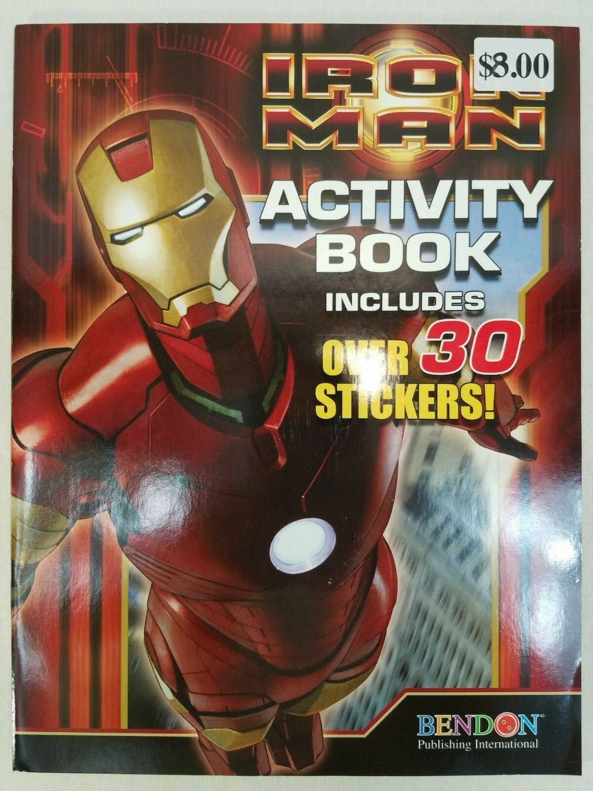 Marvel Iron Man Activity Book Includes 30 Stickers 2008 Bendon Publishing