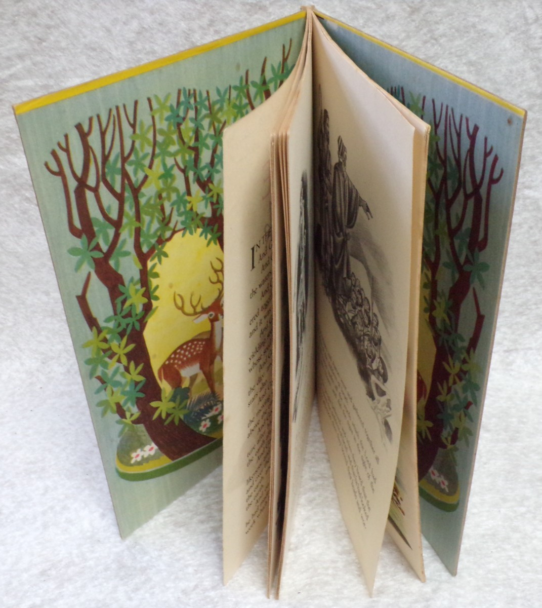 1945 THE BIBLE PICTURE BOOK HARD COVER COLOR ILLUSTRATED BY FLORIAN 48 PAGES