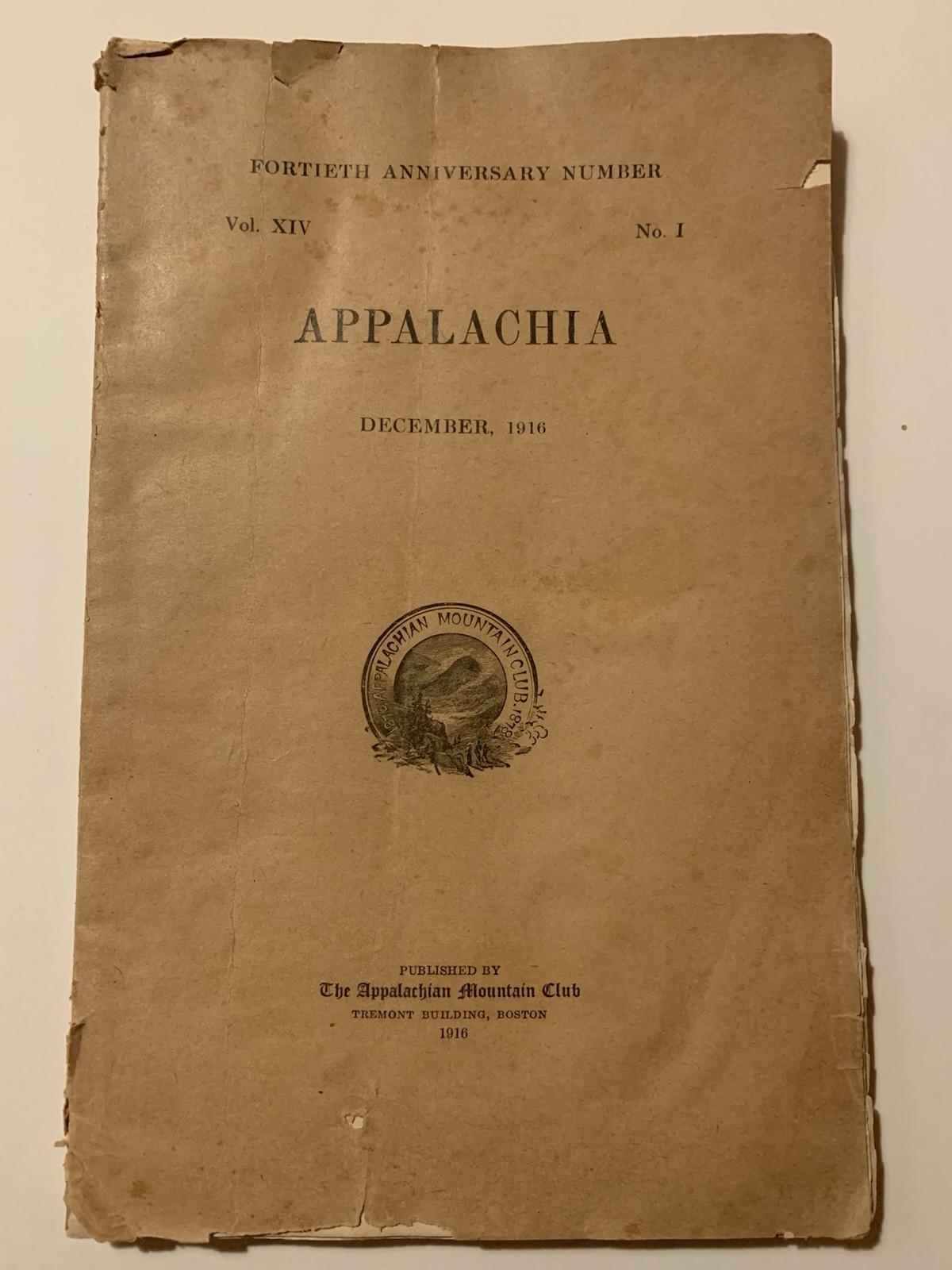 Dec 1916 Appalachian Mountain Club Journal 40th anniv White Mts Purcell range