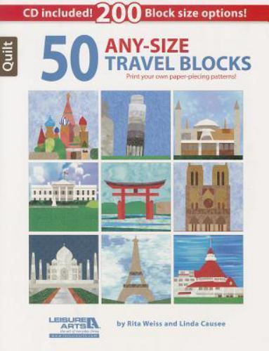 50 Any Size Travel Quilt Blocks + CD – 9781464715938, paperback, Rita Weiss