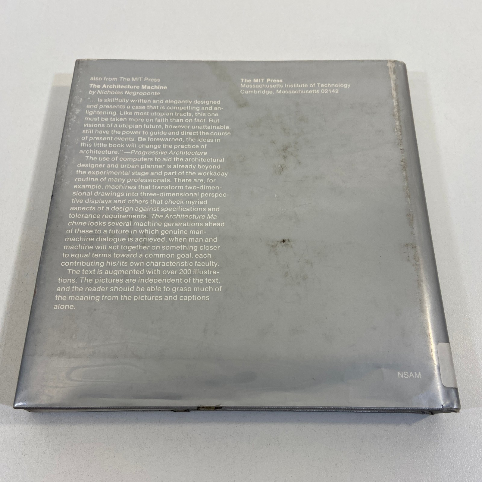 Soft Architecture Machines Nicholas Negroponte Ex Library 1975 VTG HCDJ MIT