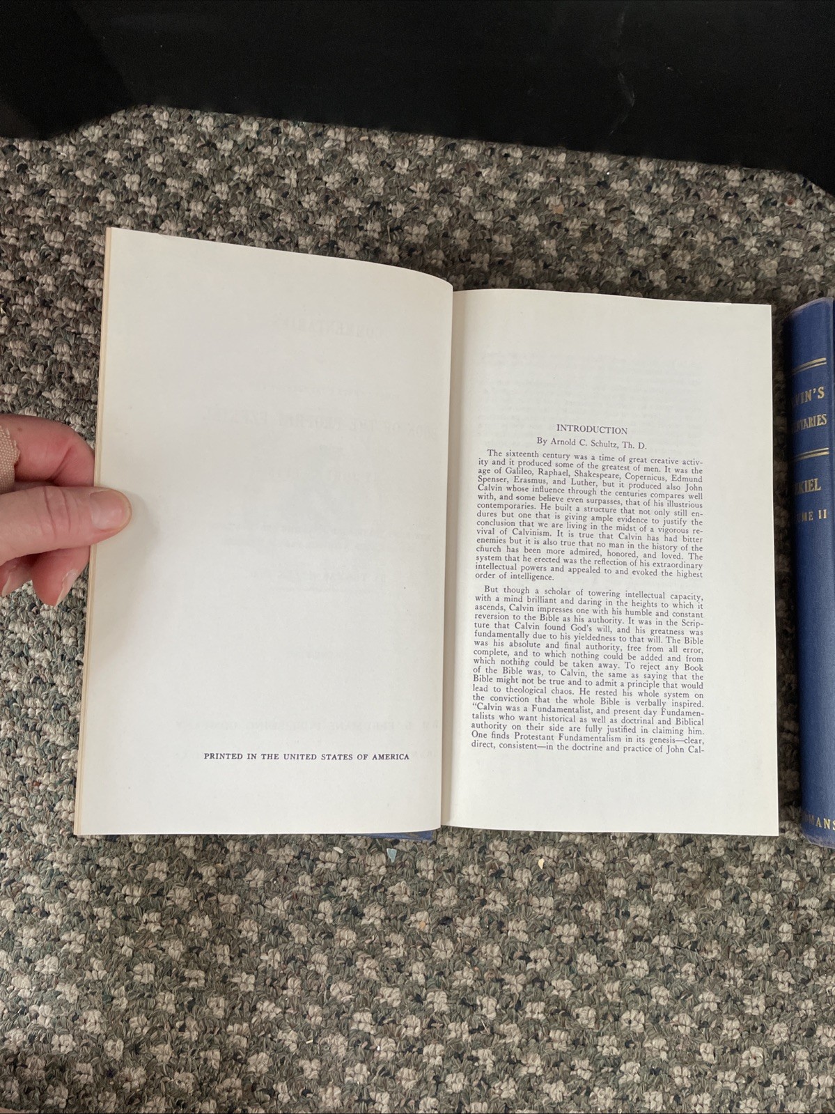 Calvin’s Commentary on Ezekiel 2 Volume Set Eerdmans 1948 Hardback