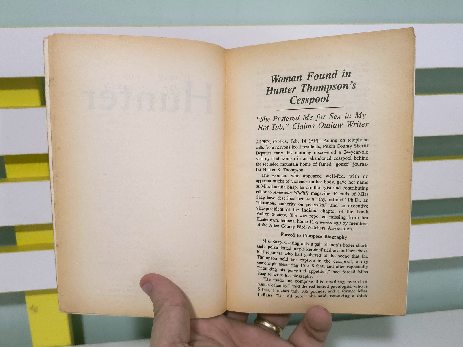 Hunter: The Strange and Savage Life of Hunter S Thompson! By E. Jean Carroll