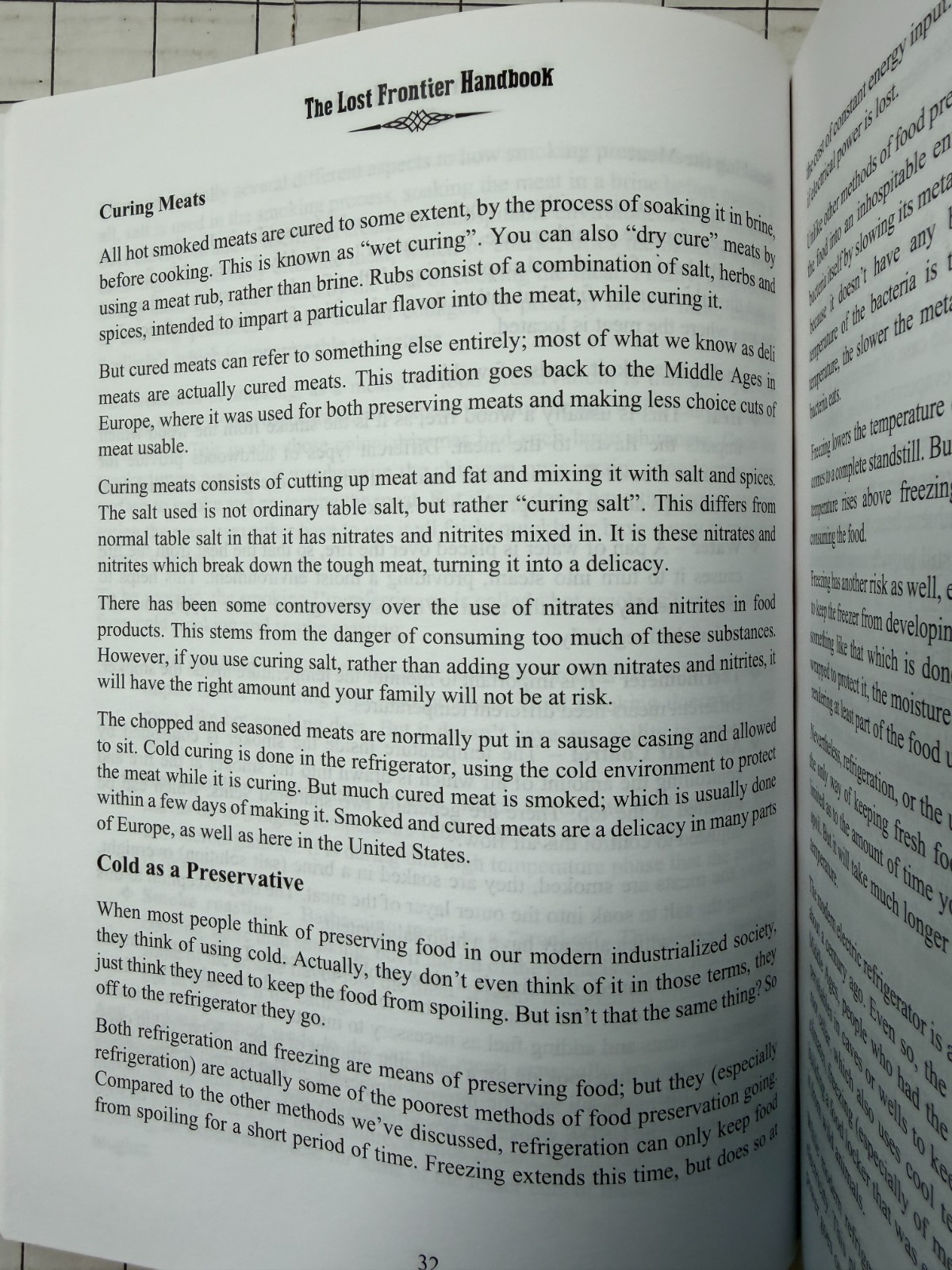 The Lost Frontier Handbook by Suzanne Sherman Survival Prepper Self-Reliance