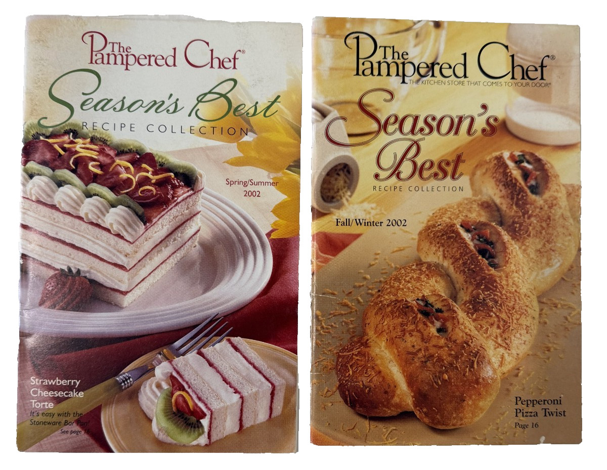 Pampered Chef Season’s Best Recipe Collection Books Lot 17 1995 2000-2008 2013