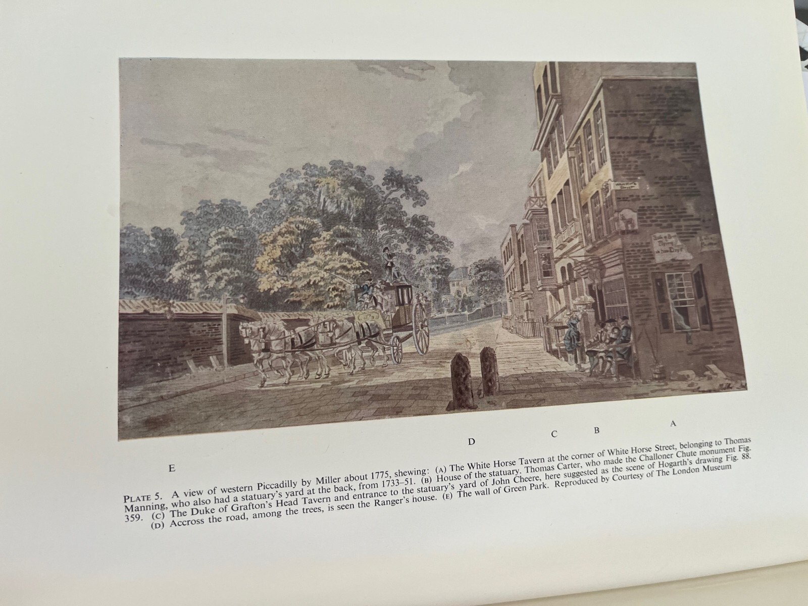 MID-GEORGIAN LONDON topographical and social survey LONDON 1750 ~ Hugh Phillips
