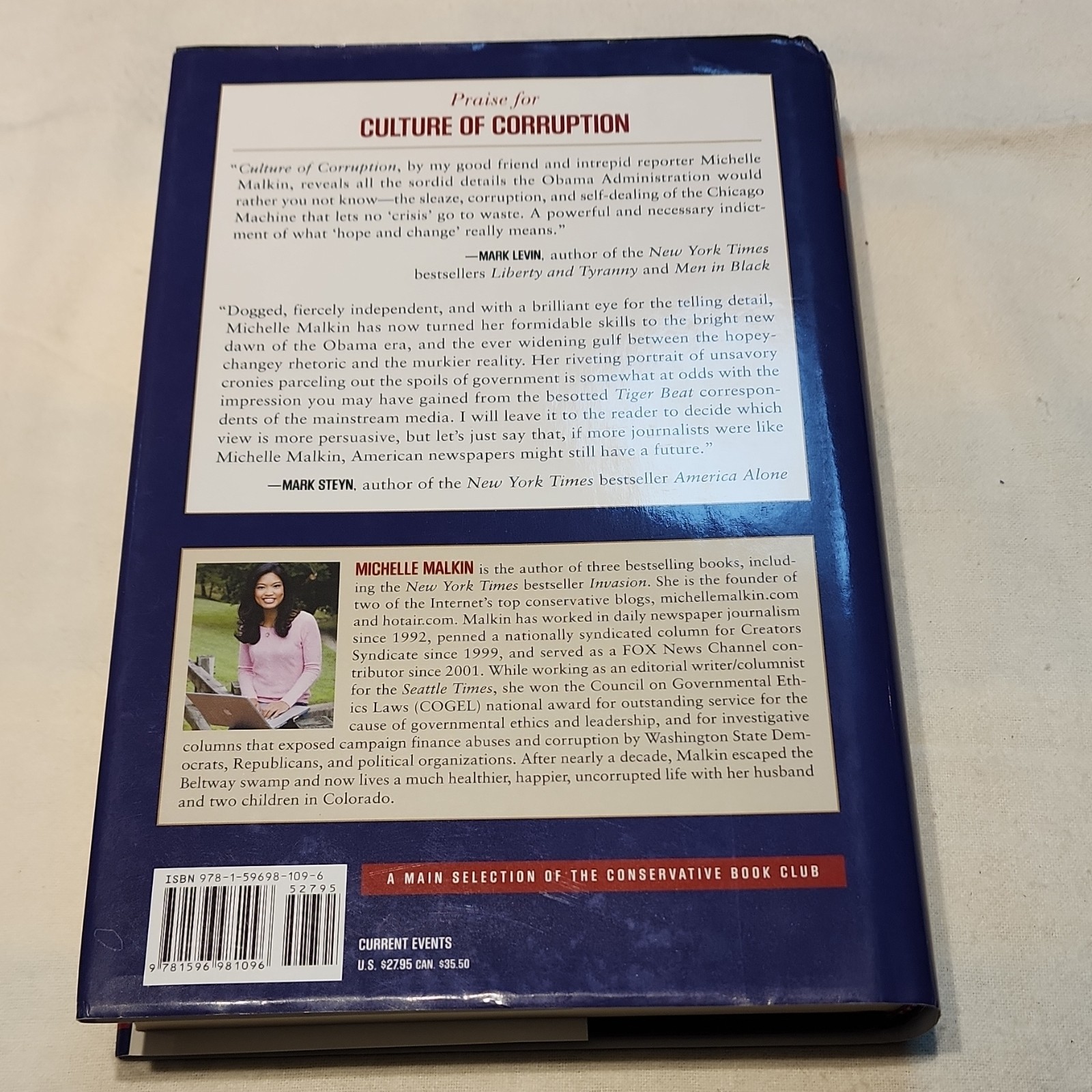 Culture of Corruption Michelle Malkin Hardcover Regnery Publishing Politics