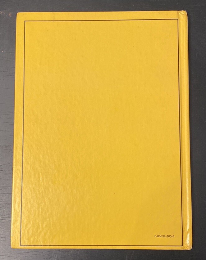 Vintage Rourke Dinosaur Library 7 Books Yellow Orange Peach Decorative Bookshelf