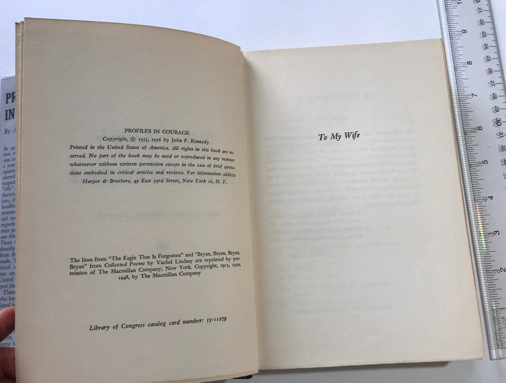 John F Kennedy 1955 1956 Profiles in Courage * Nice First Edition HbDj (later)