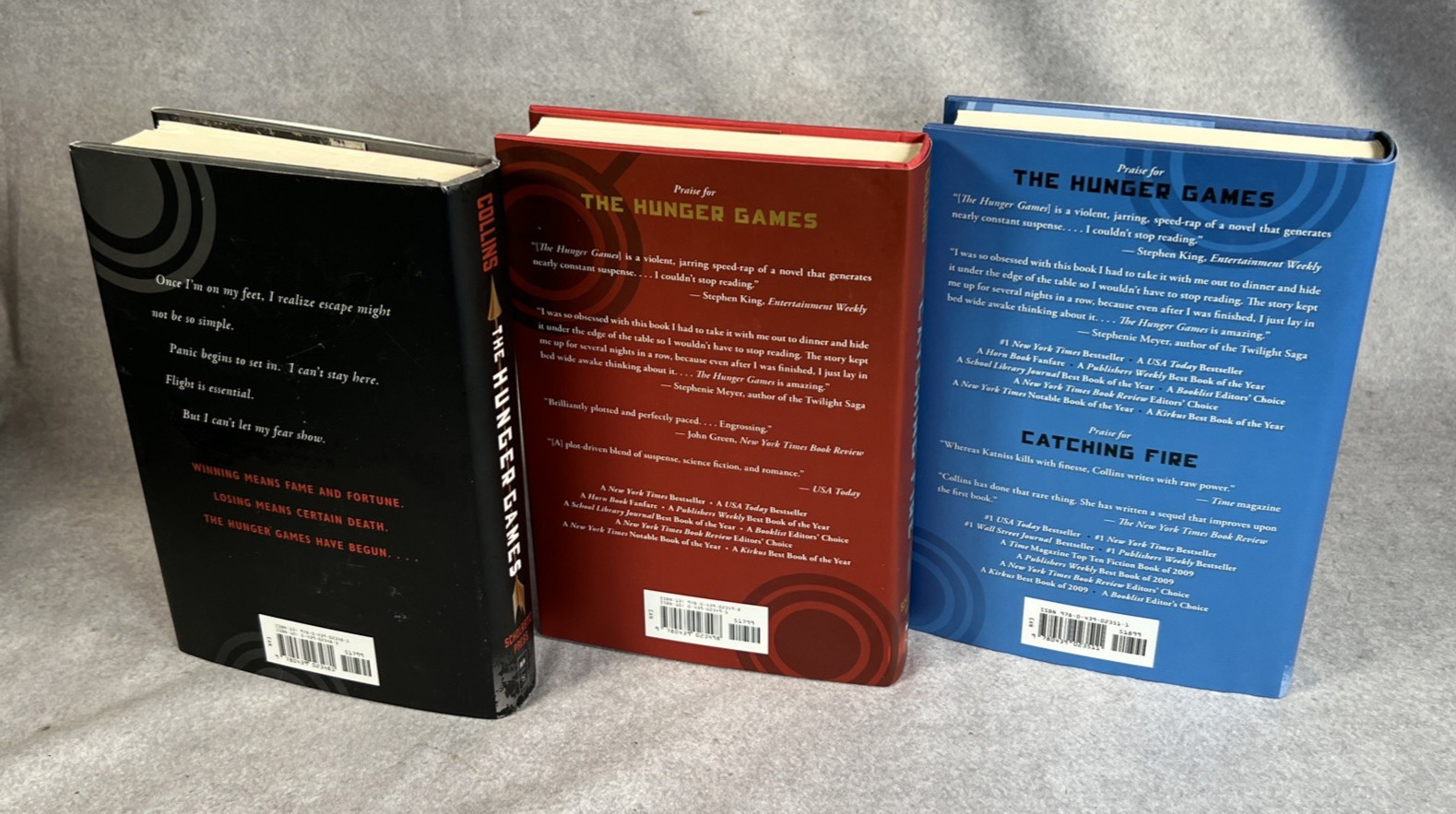 THE HUNGER GAMES Trilogy Hardcover Box Set Suzanne Collins Scholastic 1st Ed