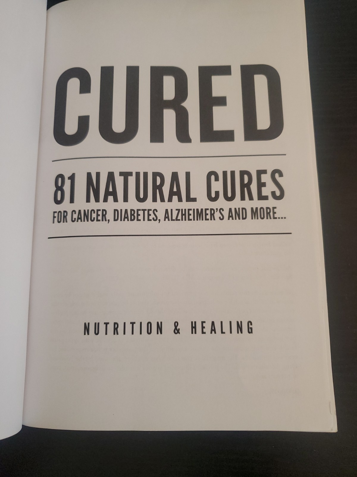 Cured 81 Natural Cures Book Cancer Diabetes Alzheimers Disease Health Healing