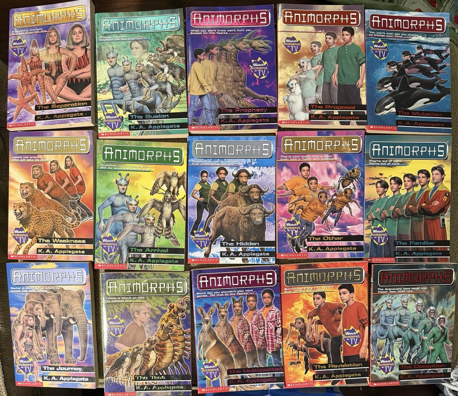 COMPLETE SET Animorphs by K.A. Applegate Paperback Lot, Scholastic, Sci-Fi