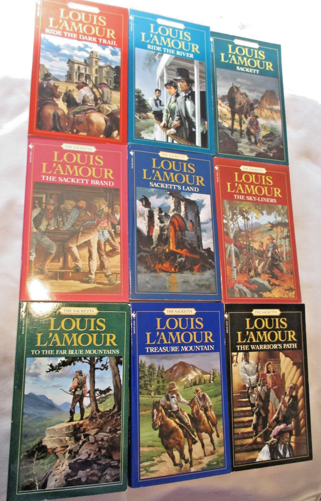 LOUIS L’AMOUR 17 Book Set SACKETTS Series Vintage WESTERN Fiction BRAND LAND +