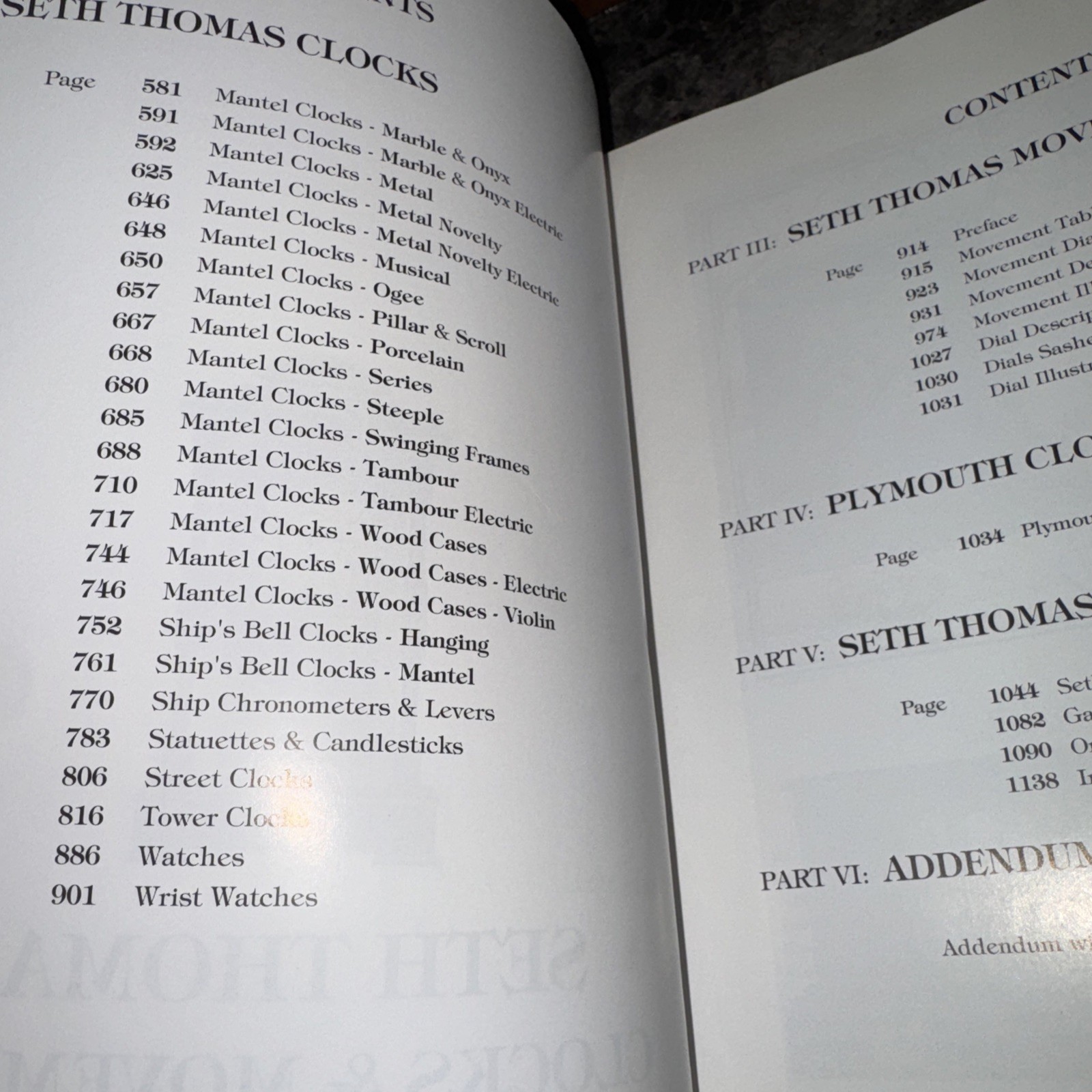 Seth Thomas Clocks & Movements Vol 1 and 2 by Tran Duy Ly 3rd Editions