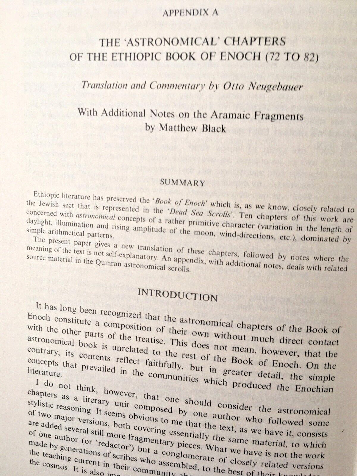 THE BOOK OF ENOCH or I ENOCH A New English Edition RARE !!!!!!