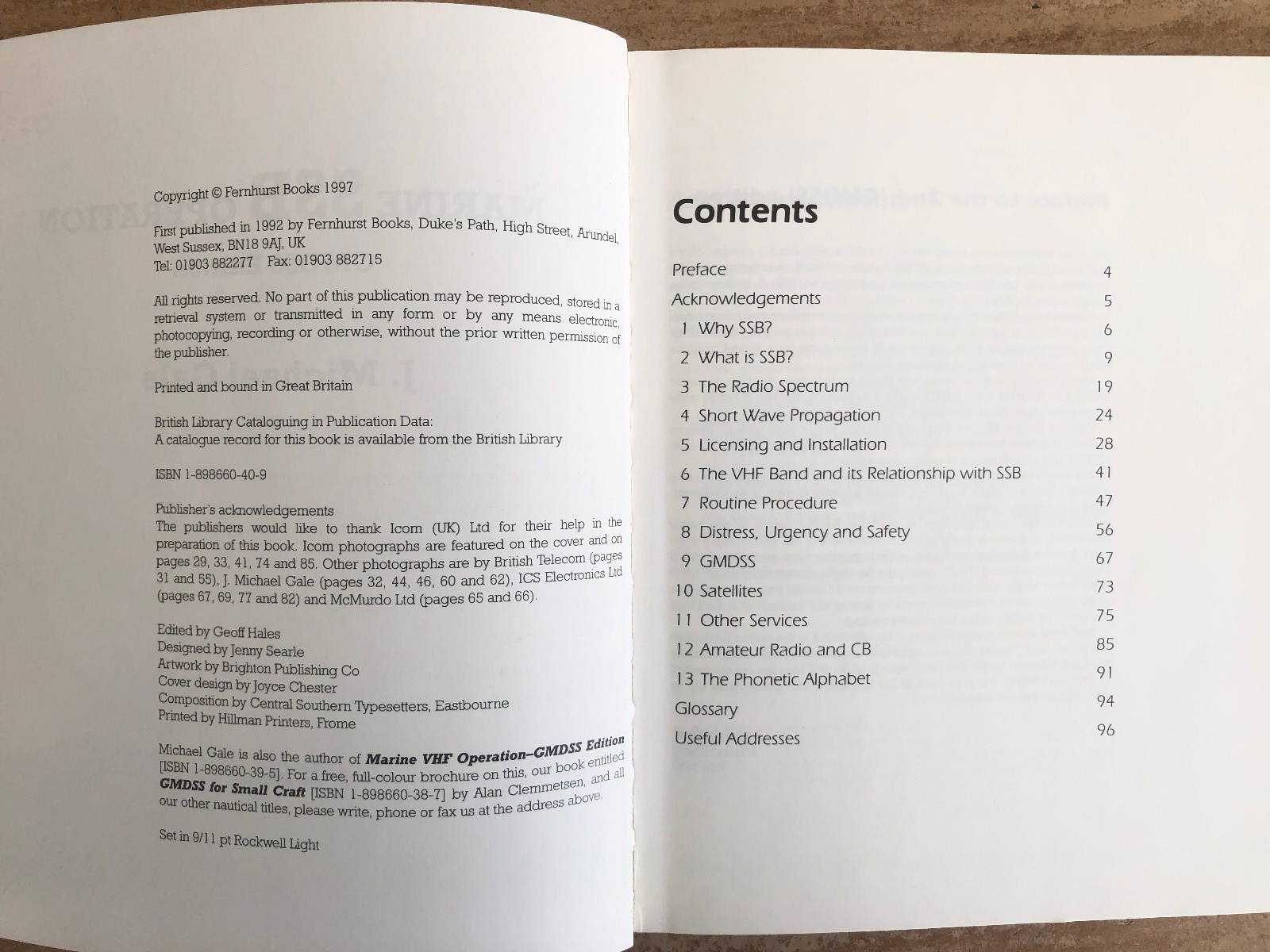 J. Michael Gale: Marine SSB Operation: A Small Boat Guide to Single Sideband Rad