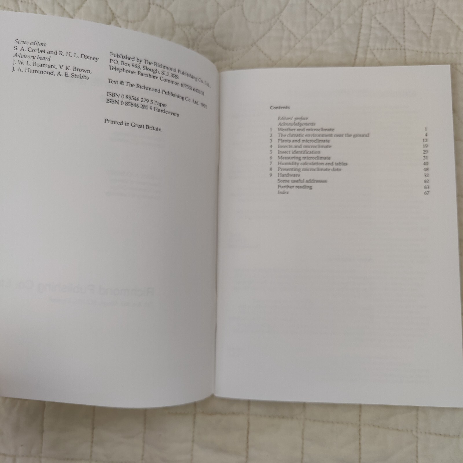 Rare 1991 Insects, Plants and Microclimate – Naturalists’ Handbook 15